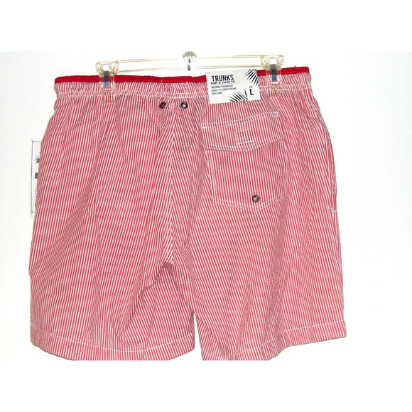 NWT Surf & Swim Trunks Stripped‎ Mesh Lined Seersucker Men's L/ orig $48 - Picture 3 of 4